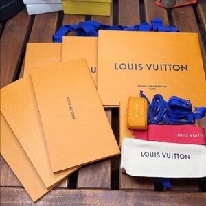 Louis Vuitton Empty Shopping Bags and Ribbons